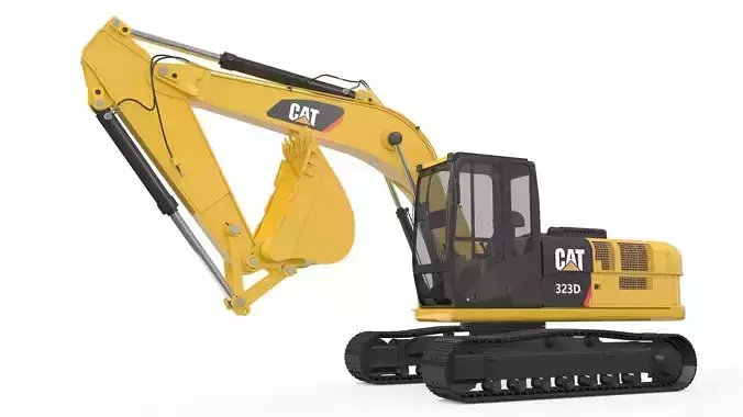 Excavator Medium Rigged 3D model