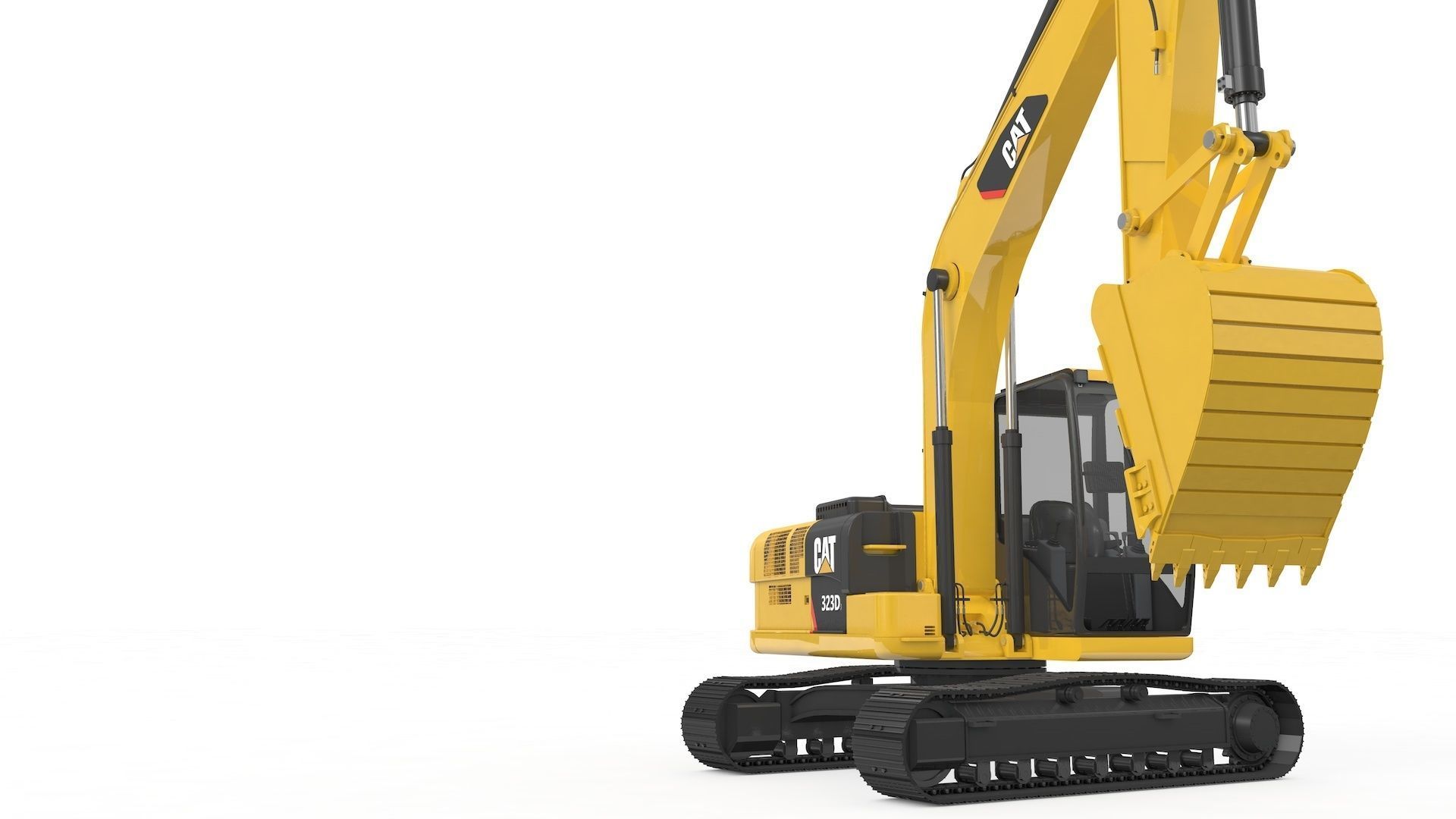 Excavator Medium Rigged 3D model_15