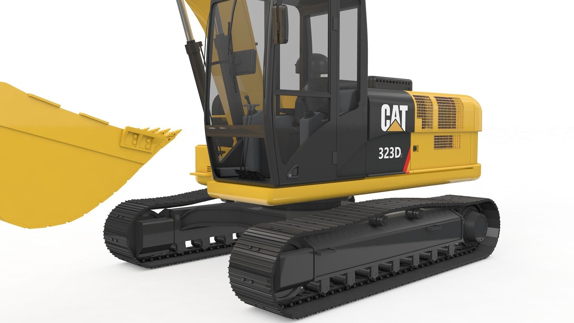 Excavator Medium Rigged 3D model_22