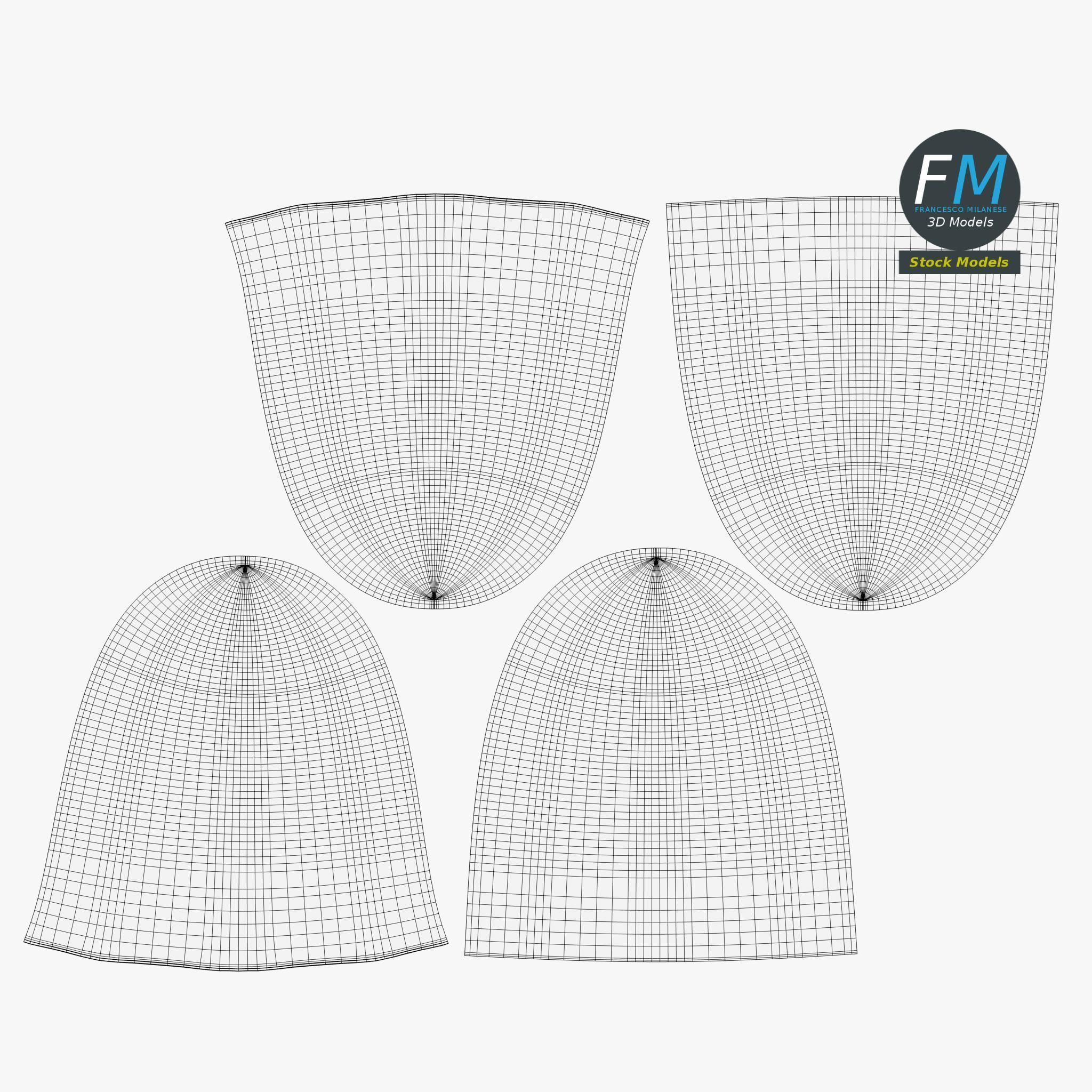 Wall mounted bulkhead lamp 3D model_11