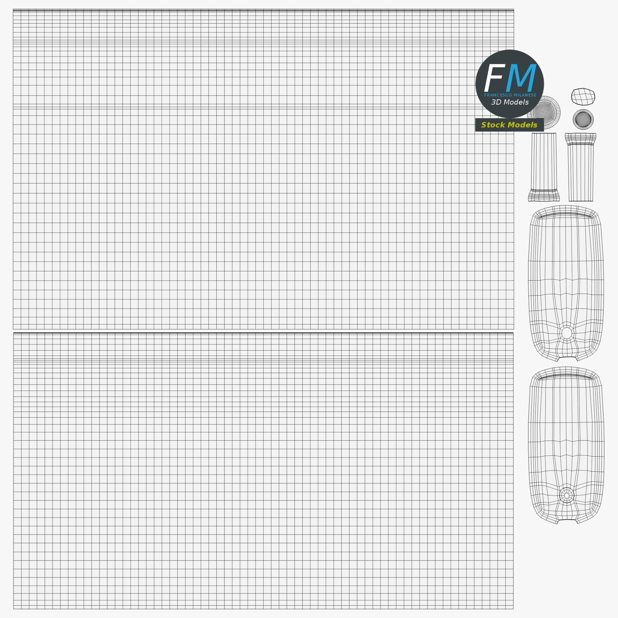 Wall mounted bulkhead lamp 3D model_13