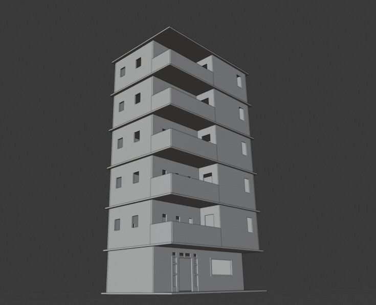 Very Nice Looking Building For Your Project For Free  Free low-poly 3D model_1
