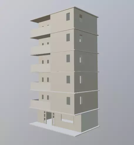 Very Nice Looking Building For Your Project For Free  Free low-poly 3D model_0