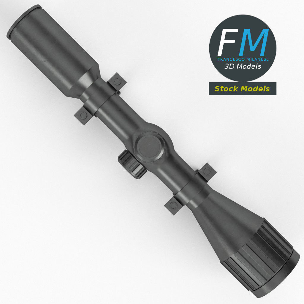 Rifle scope 3D model_6