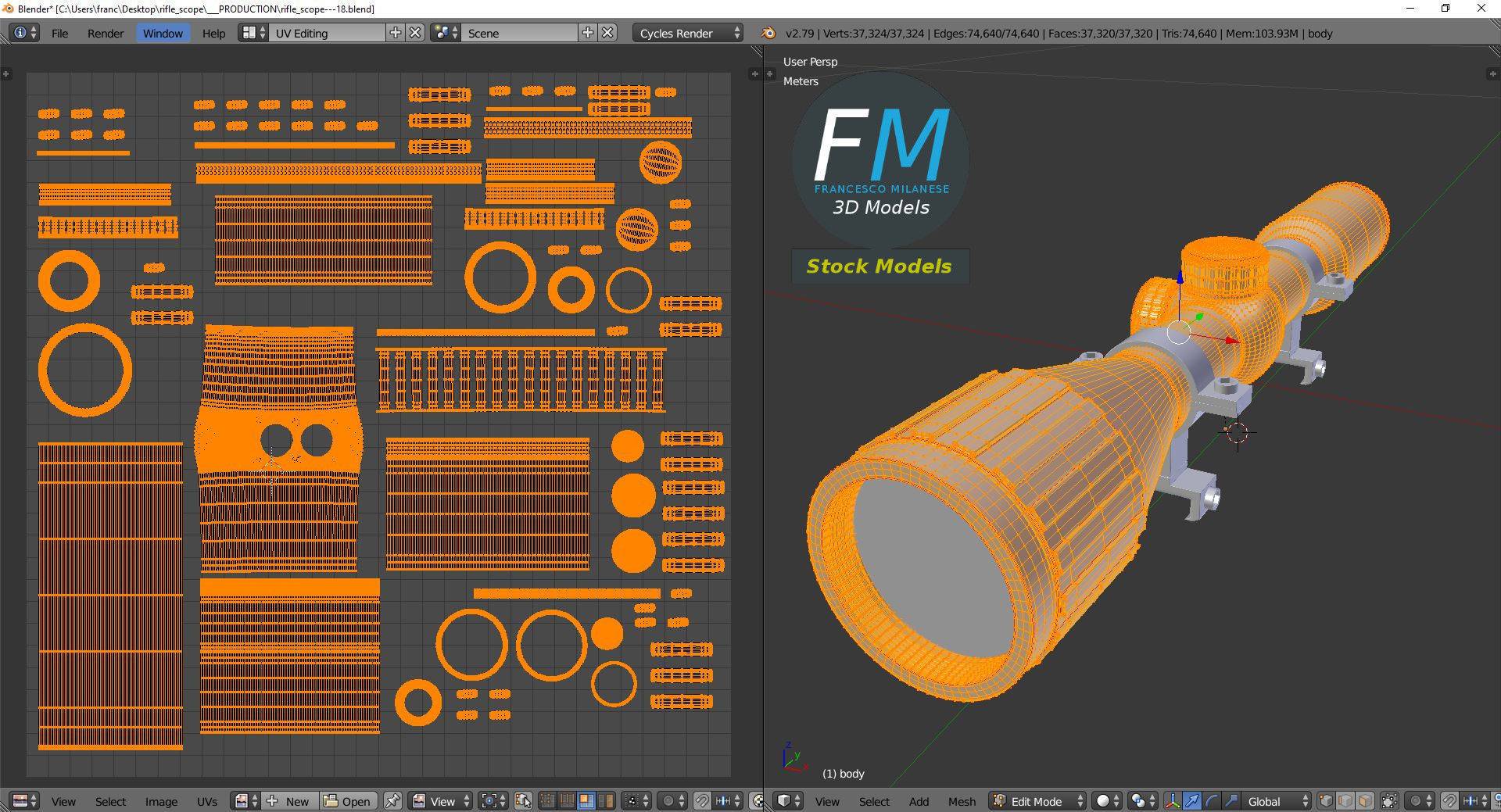 Rifle scope 3D model_10