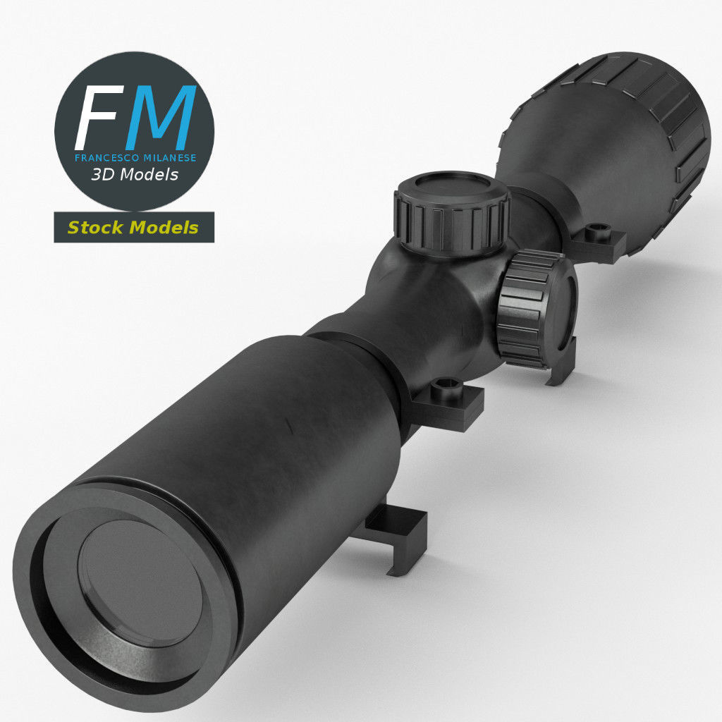 Rifle scope 3D model_5