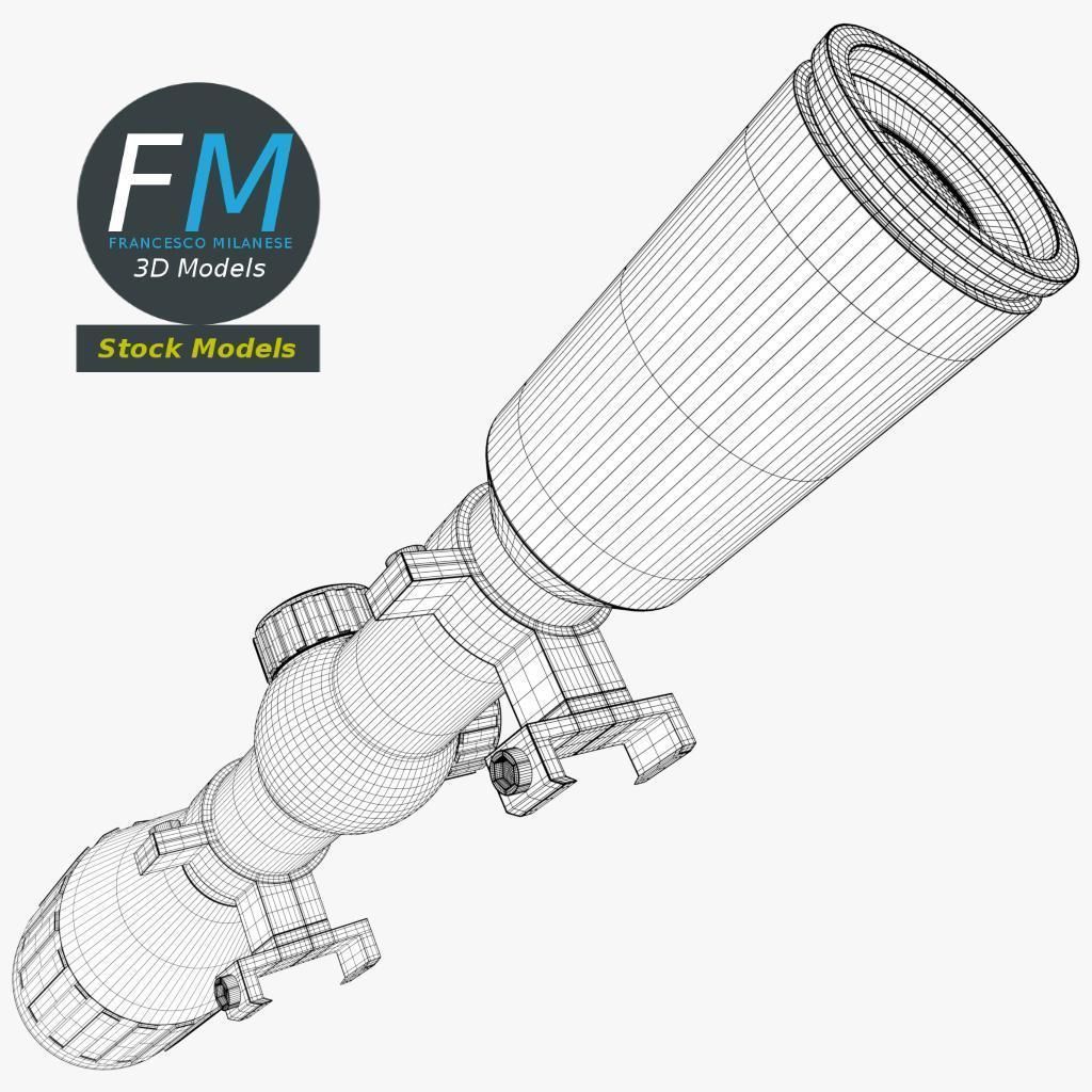Rifle scope 3D model_8
