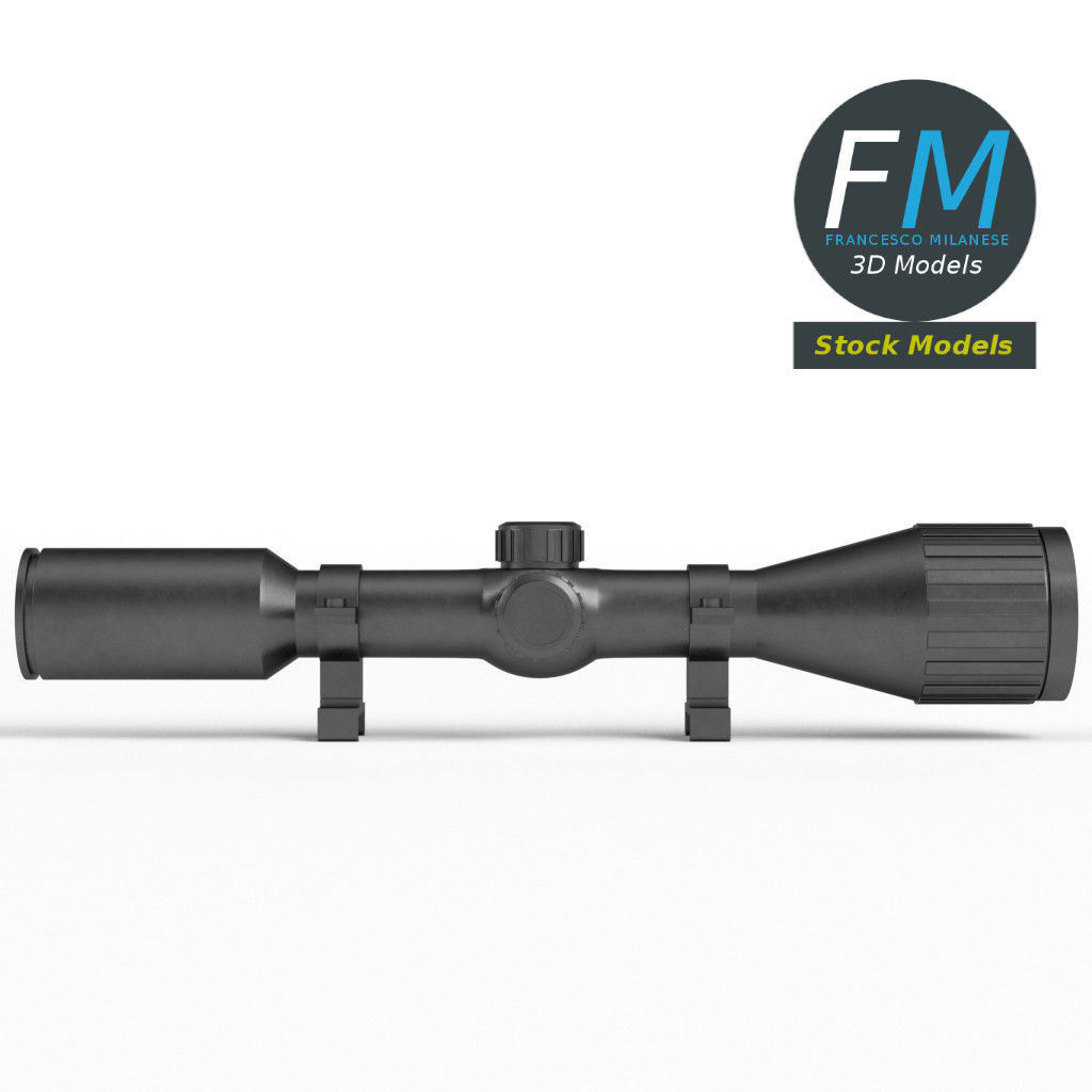Rifle scope 3D model_4