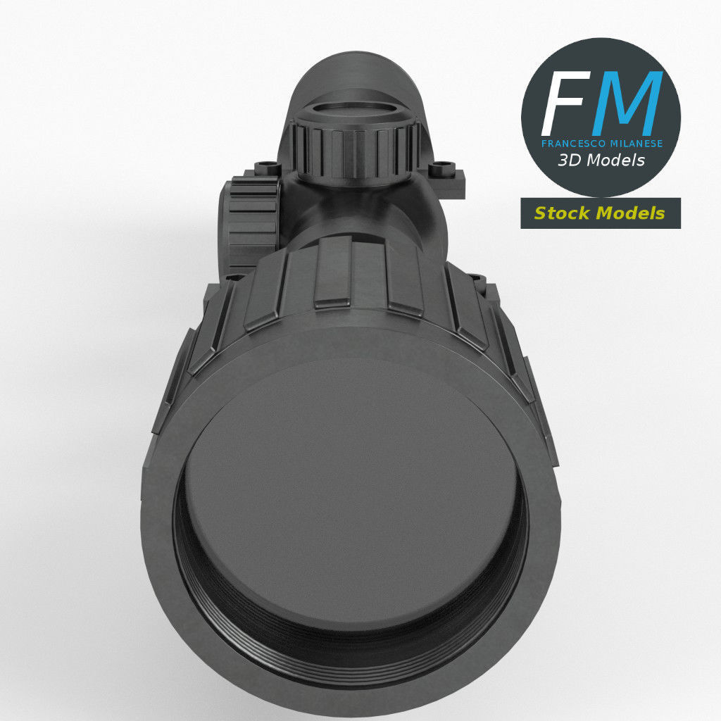 Rifle scope 3D model_3