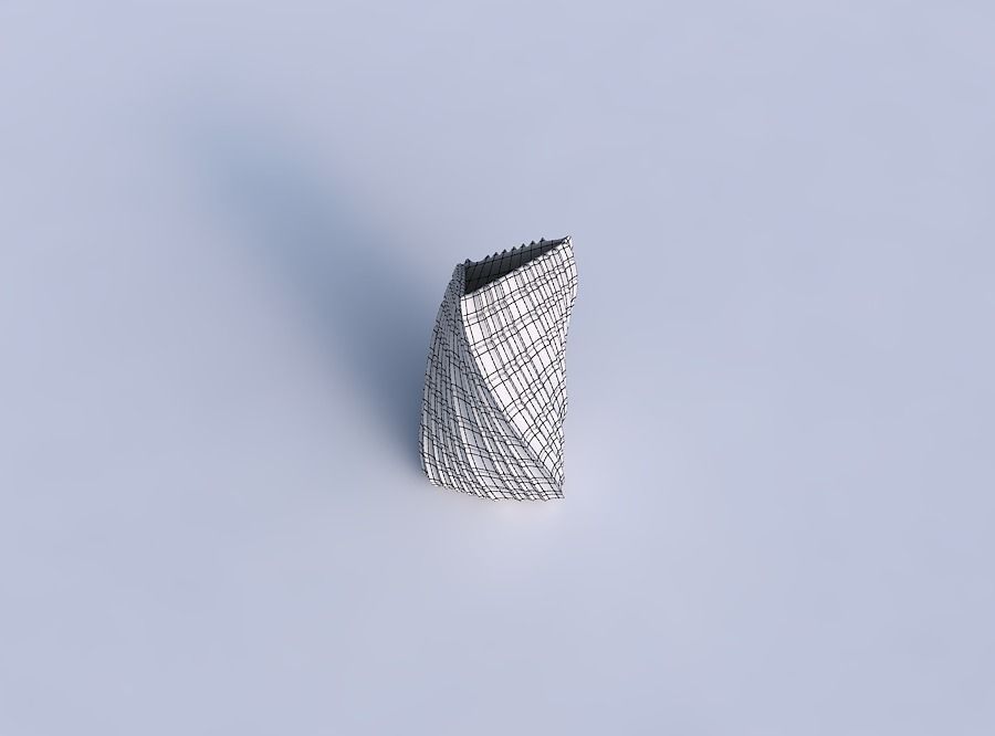 Vase twist tipped triangle with strange tiles 3D print model_6