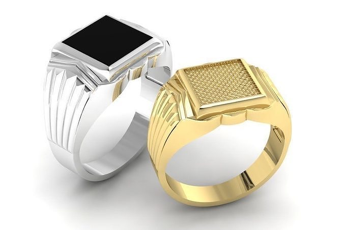 signet ring for men Two options 3D print model