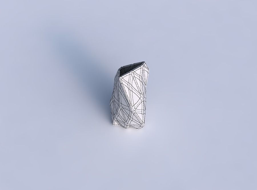 Vase twist tipped triangle with triangle plates 3D print model_6