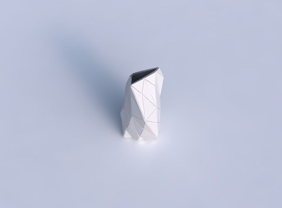 Vase twist tipped triangle with triangle plates 3D print model_1