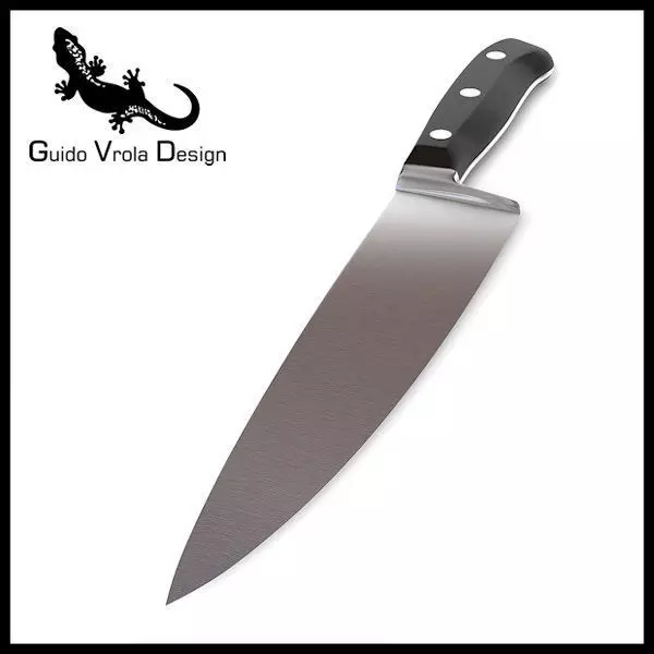 Cook s knife 3D model_0