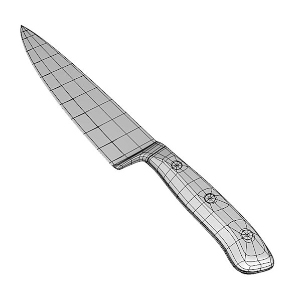 Cook s knife 3D model_3