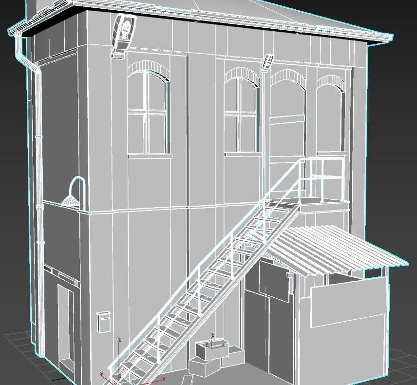 Abandoned House With Graffiti 3D model_19