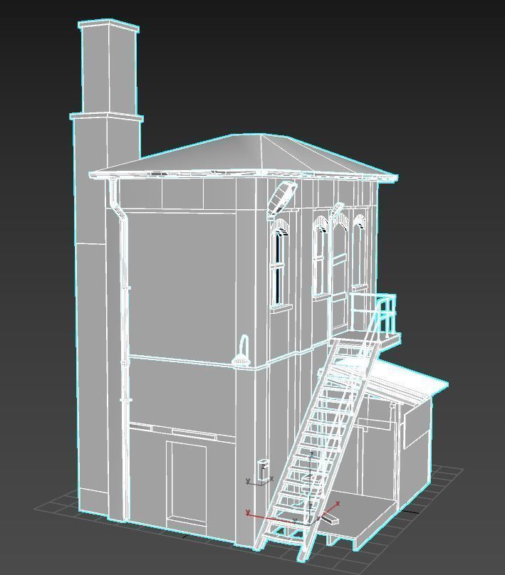 Abandoned House With Graffiti 3D model_18