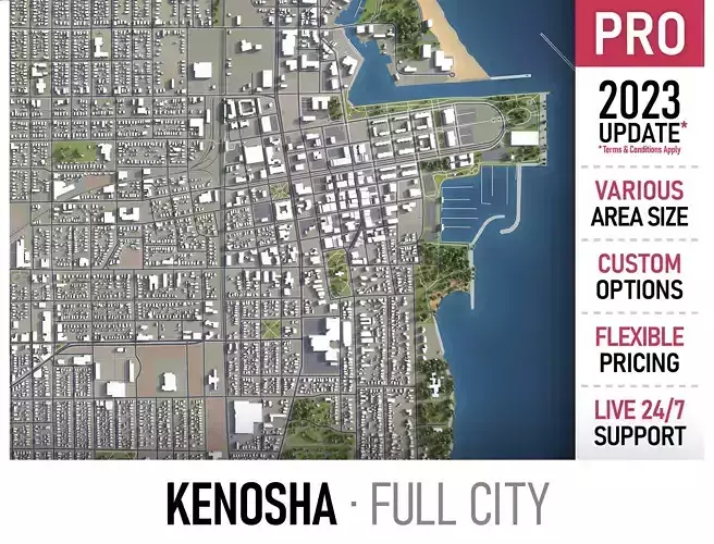 Kenosha Low-poly 3D model