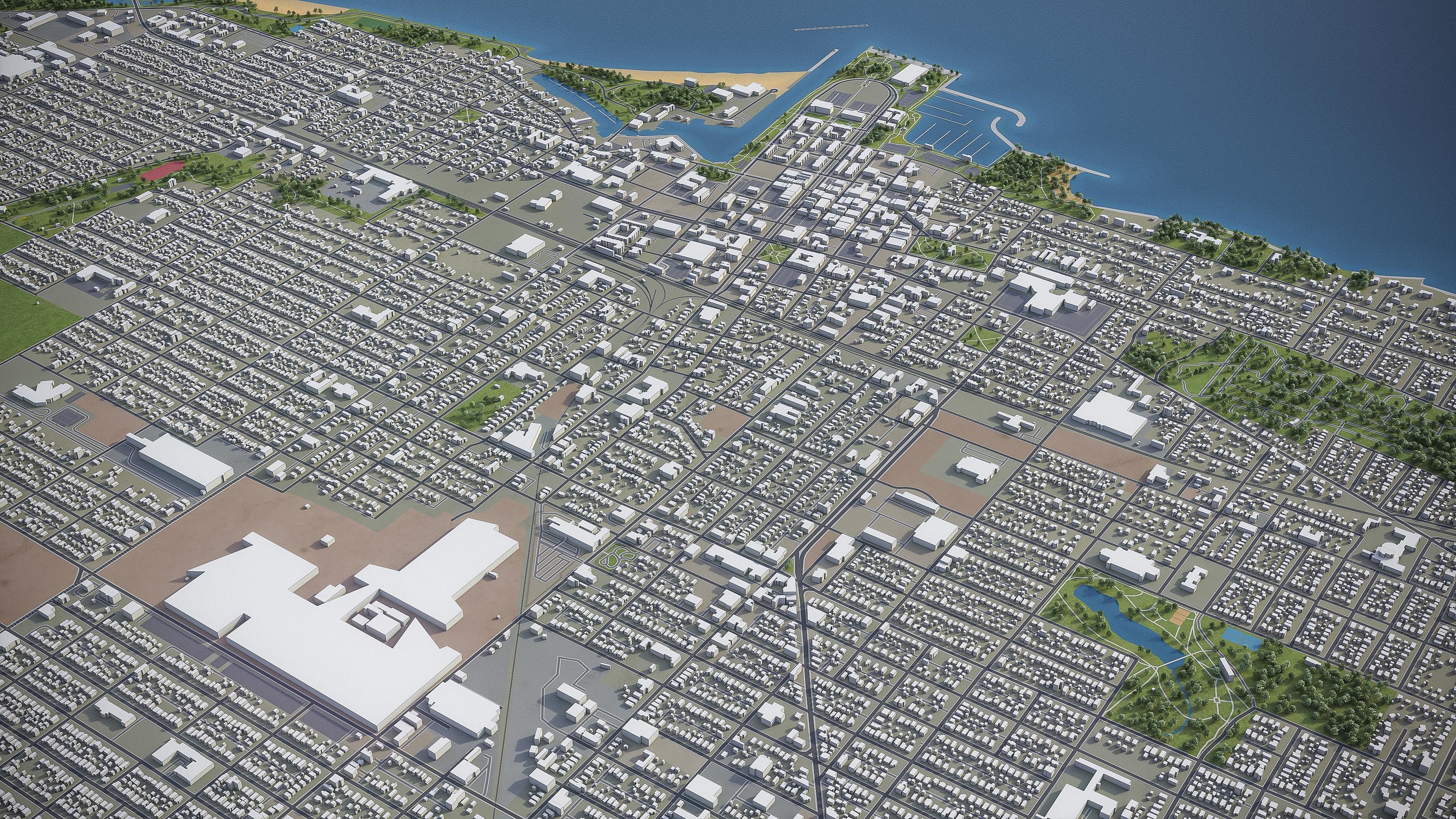 Kenosha Low-poly 3D model_6