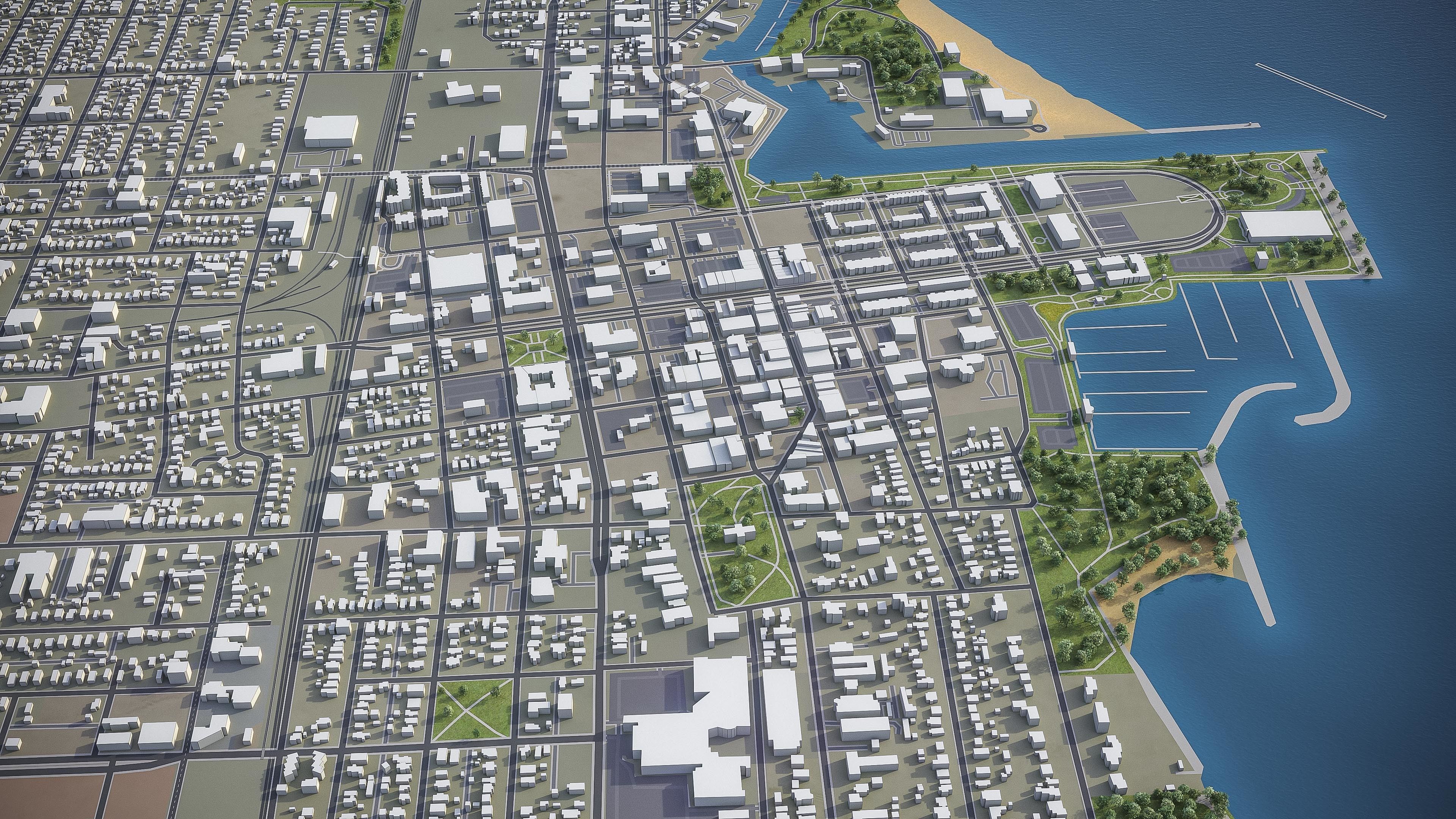 Kenosha Low-poly 3D model_2