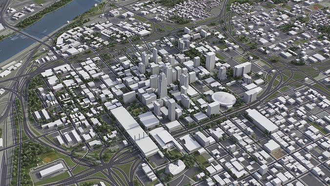 Kansas City Low-poly 3D model 4