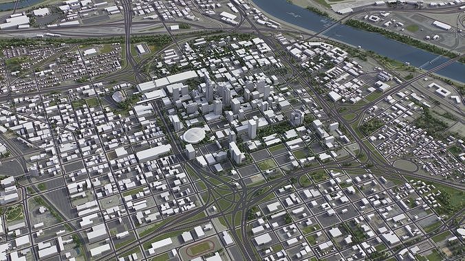 Kansas City Low-poly 3D model 3