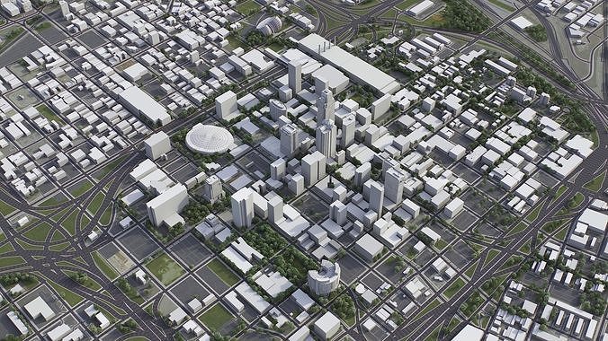 Kansas City Low-poly 3D model 7
