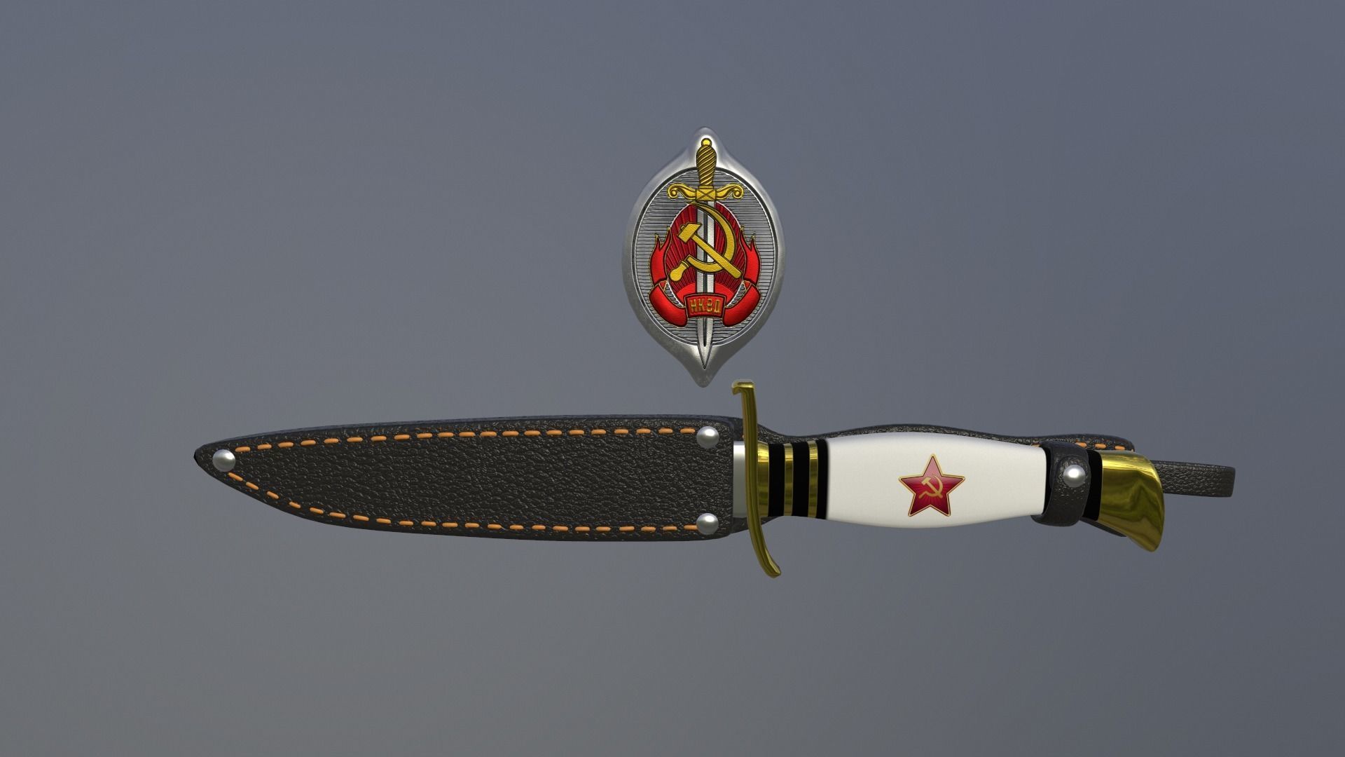 3D model knife badge case VR / AR / lowpoly CGTrader