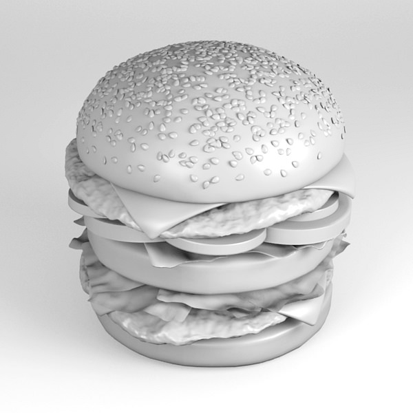 Hamburger 3D model_2