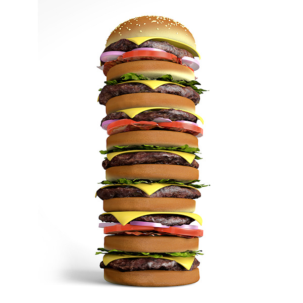 Hamburger 3D model_3