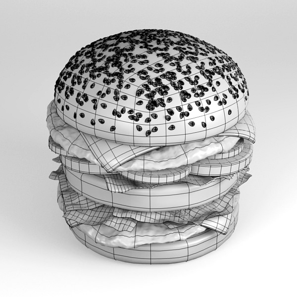 Hamburger 3D model_1