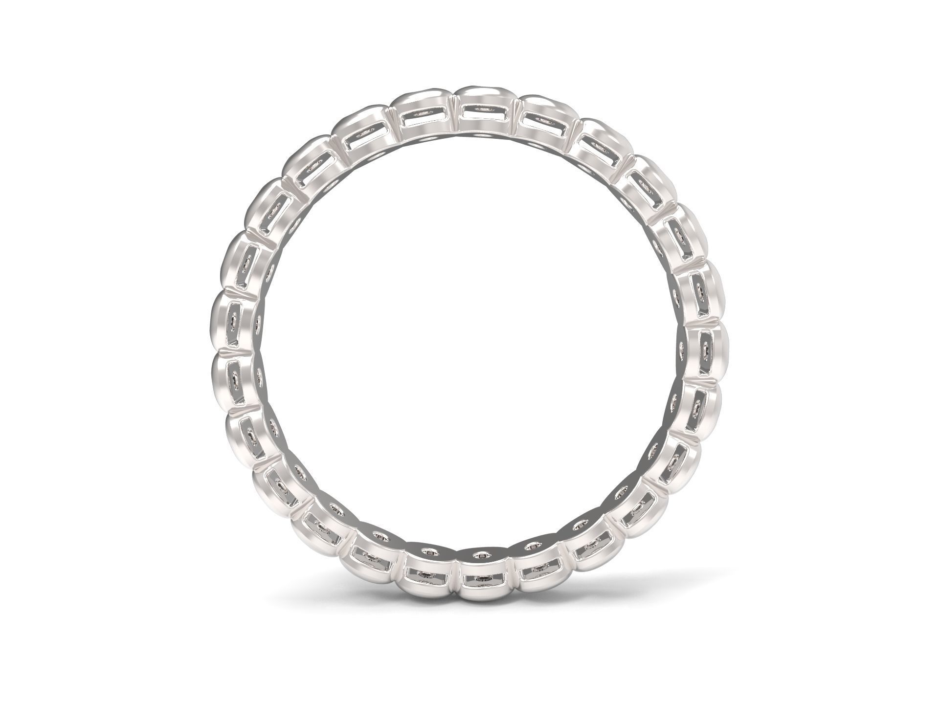 Ring band oval 3D print model_3