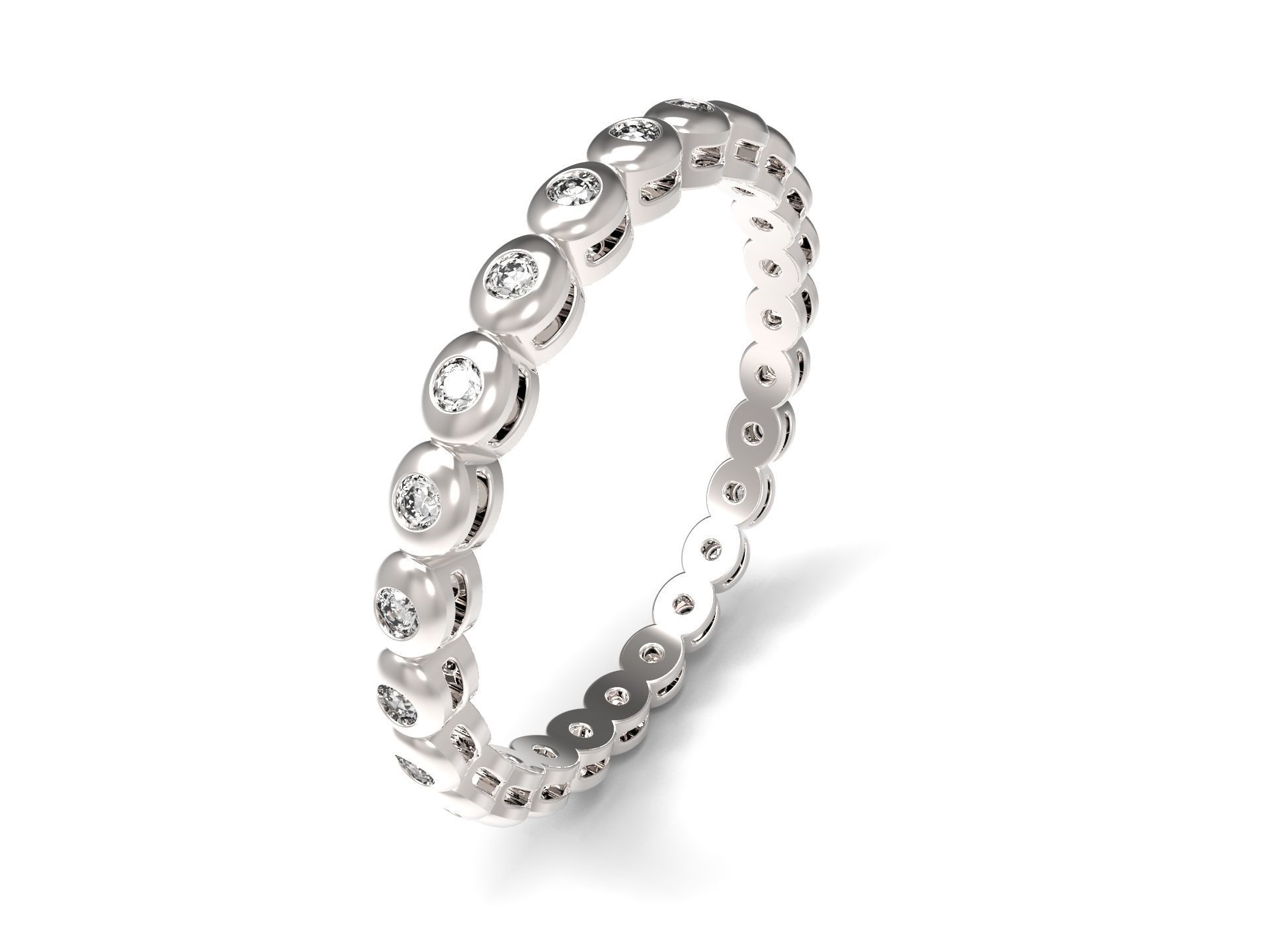 Ring band oval 3D print model_1