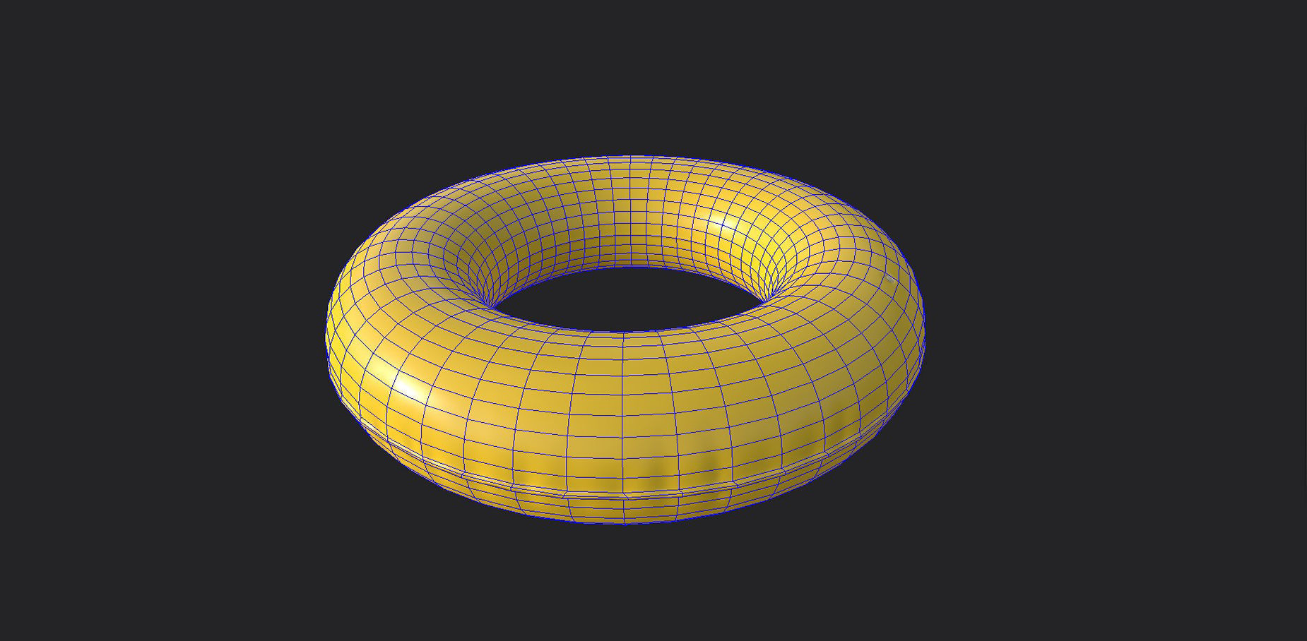 Inflatable Pool Float Ring Low-poly 3D model_8