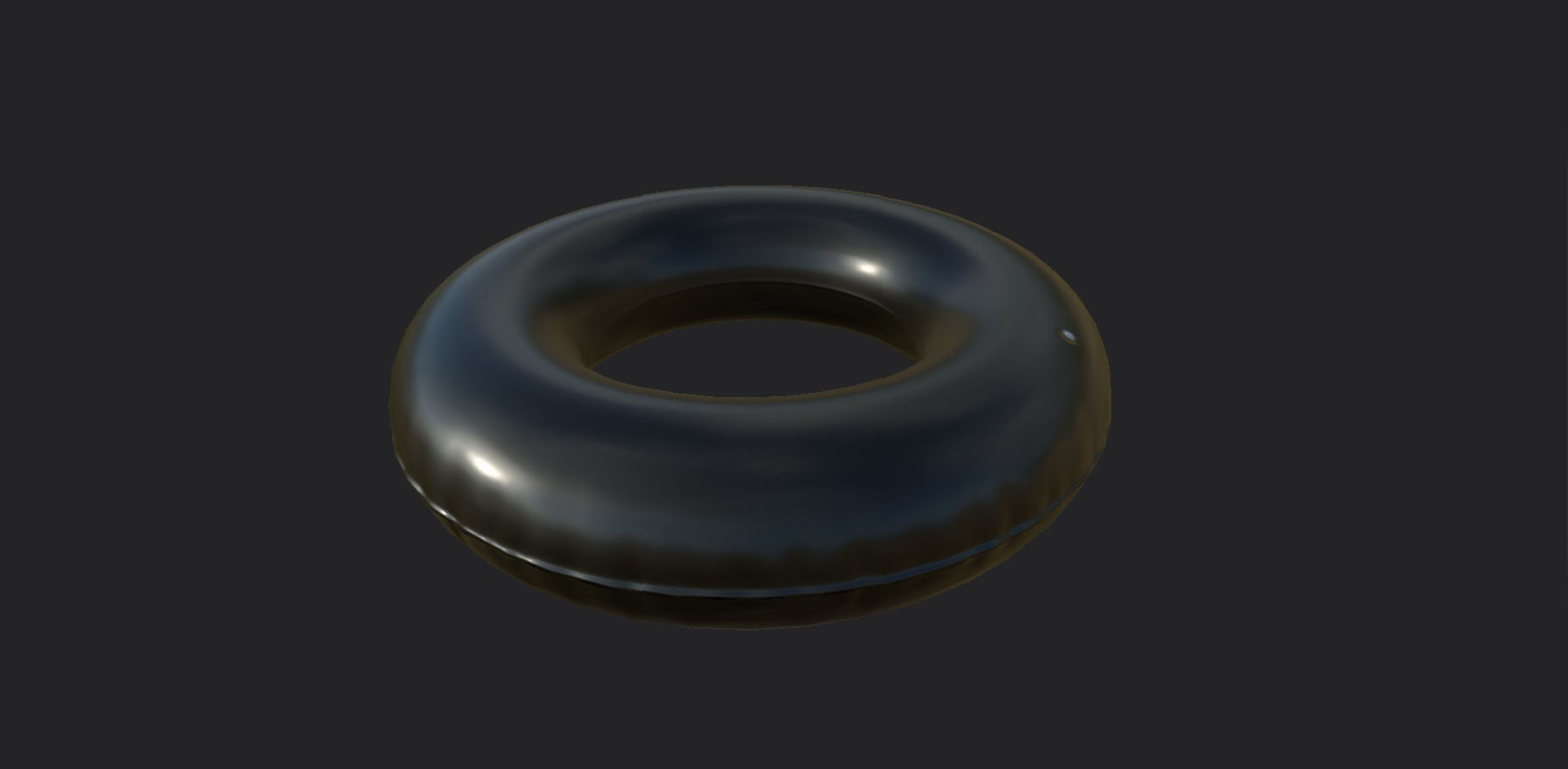 Inflatable Pool Float Ring Low-poly 3D model_7