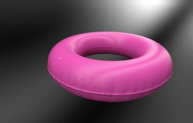 Inflatable Pool Float Ring Low-poly 3D model