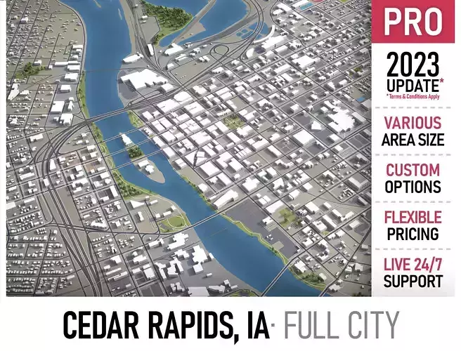 Cedar Rapids - 3D City Model