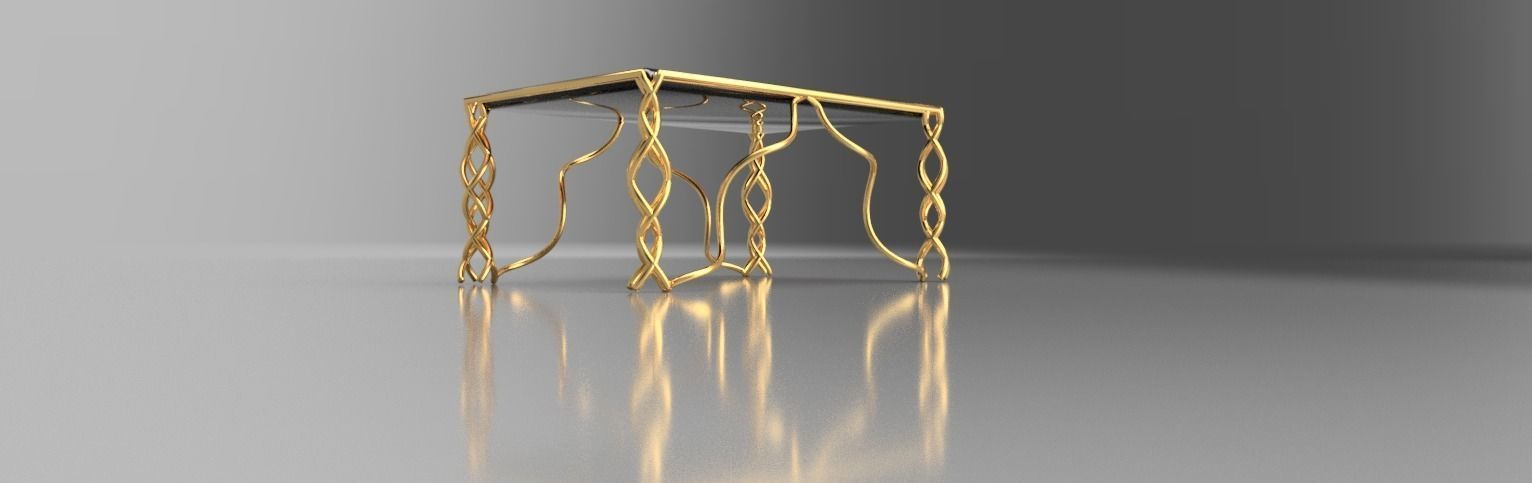 Coffee table version1 3D model_5