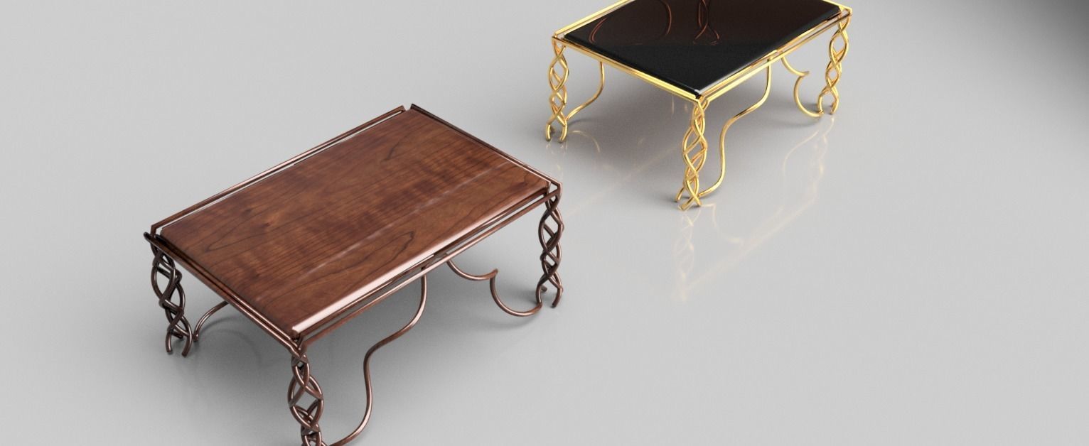 Coffee table version1 3D model_2