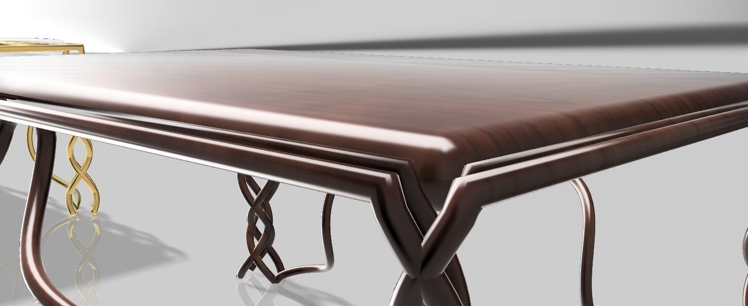 Coffee table version1 3D model_4