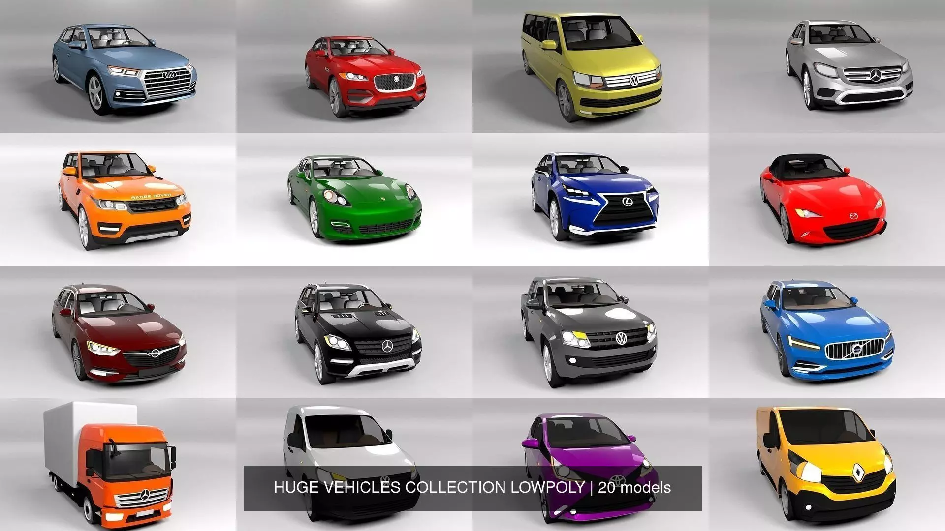 HUGE VEHICLES COLLECTION LOWPOLY _1