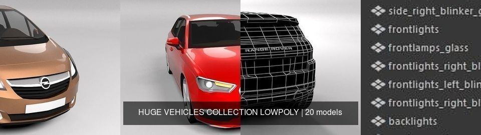 HUGE VEHICLES COLLECTION LOWPOLY _3