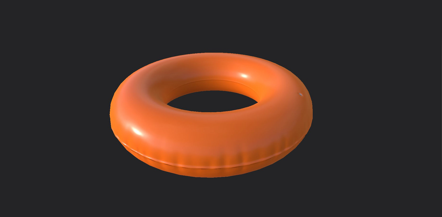 Inflatable Pool Float Ring Low-poly 3D model_8