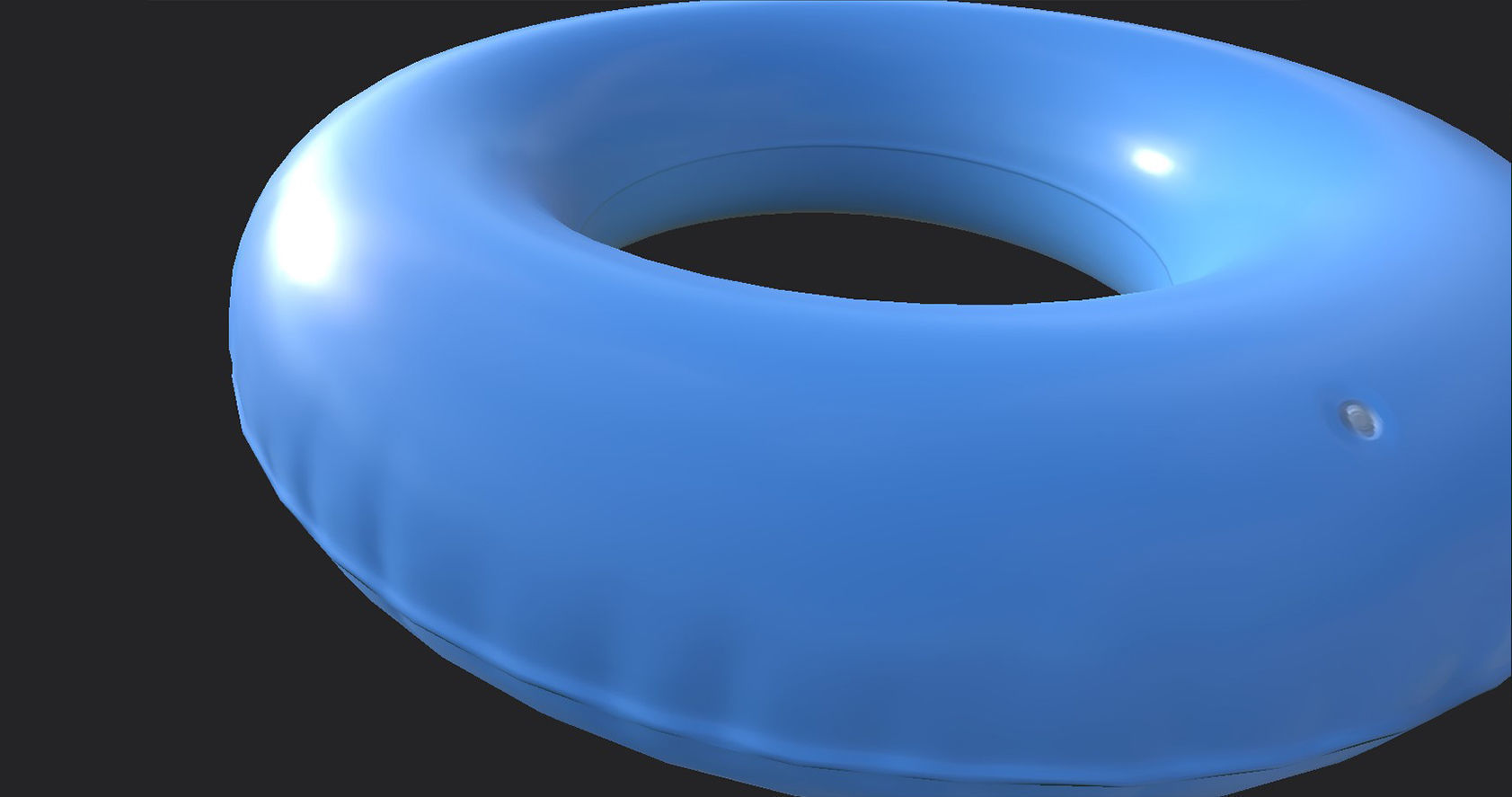 Inflatable Pool Float Ring Low-poly 3D model_10