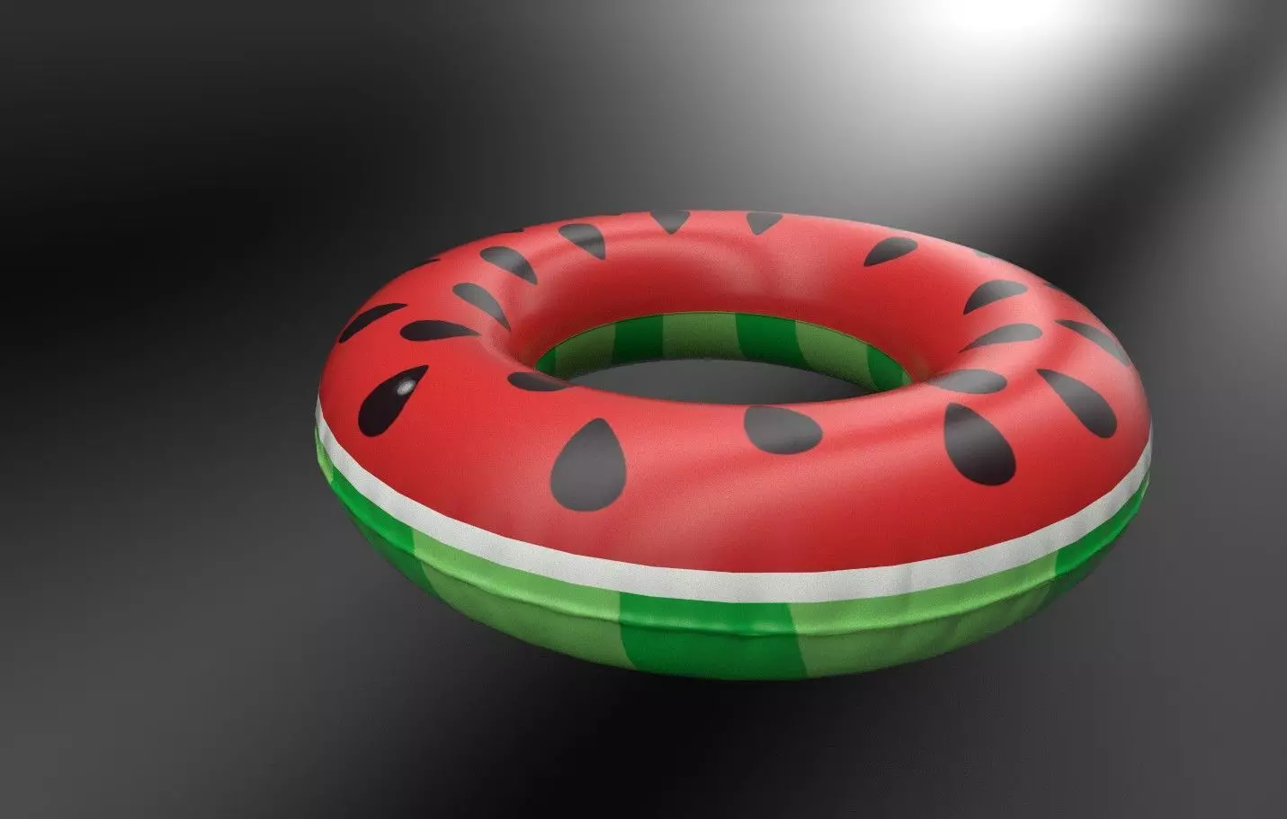 Inflatable Pool Float Ring Low-poly 3D model_0