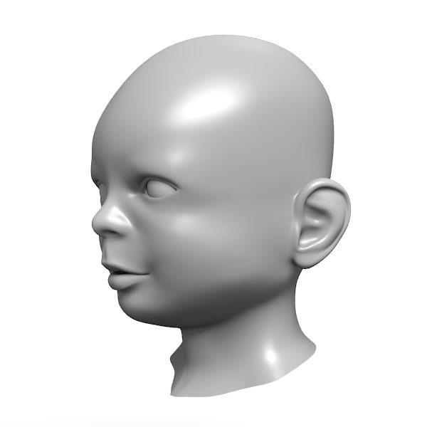 Baby Head 3D model_6