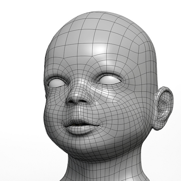 Baby Head 3D model_1