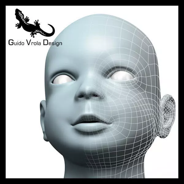 Baby Head 3D model_0
