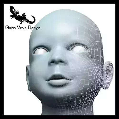 Baby Head 3D model