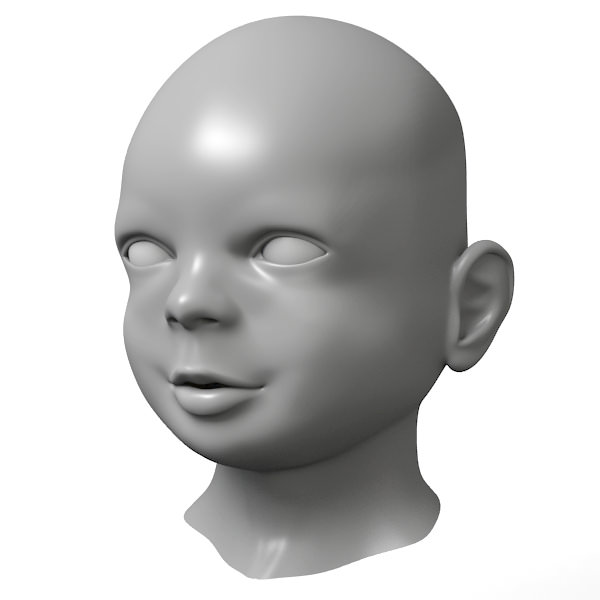 Baby Head 3D model_4